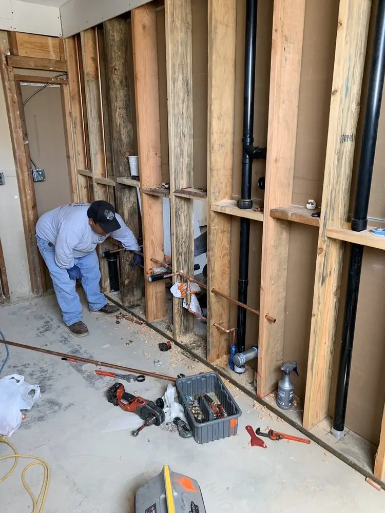 Commercial rough-in plumbing for Trenchless Sewer Repair in Benton